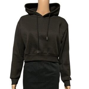 SHEIN Black cropped hoodie